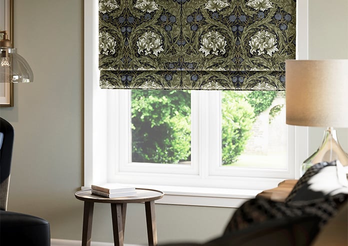 William Morris At Home African Marigold Velvet, Cornflower - Twist&Fit Roman Blind - Image 5